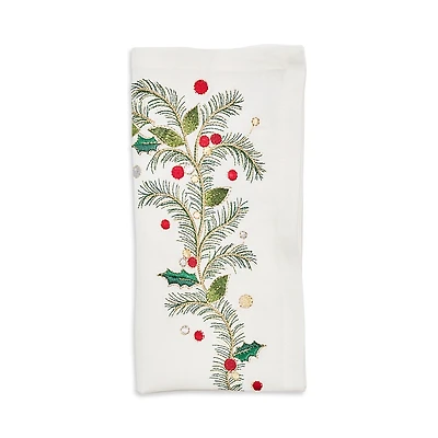 Kim Seybert Xmas Carol Linen Napkin, 21 x 21