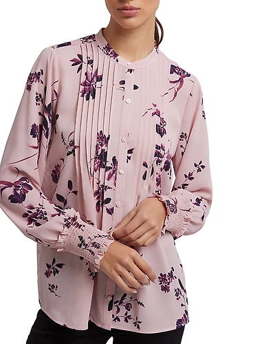 Nydj Pleated Peasant Blouse