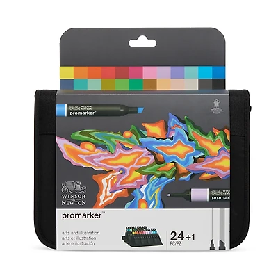 Winsor & Newton 24 Piece Promarker Wallet Set
