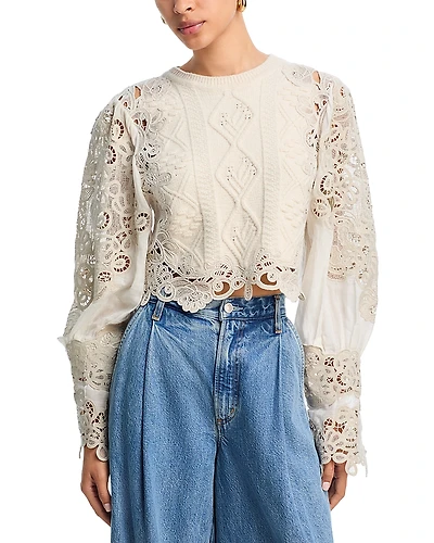 Sea Vania Lace Combo Sweater