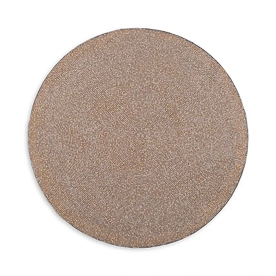 Aman Imports Multi Color Beaded Round Charger