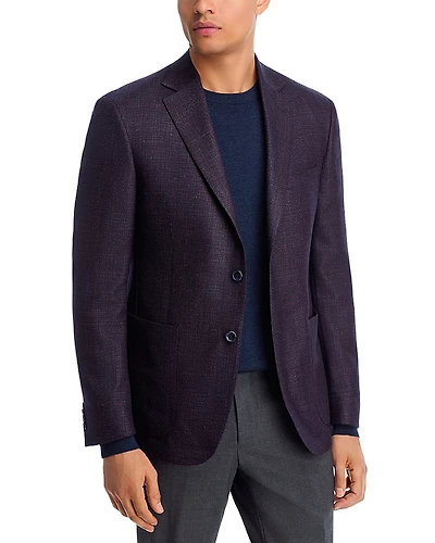 The Men's Store at Bloomingdale's Loro Piana Wool & Silk Fabric Textured Solid Unstructured Regular Fit Sport Coat - Exclusive