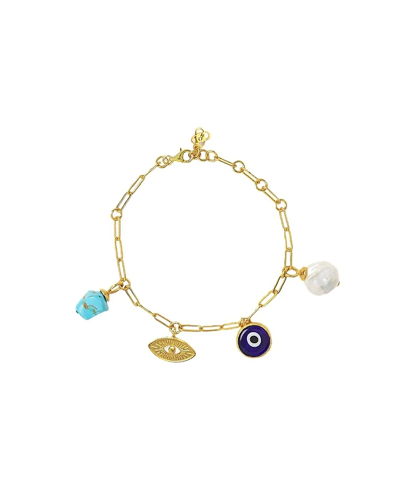 Ottoman Hands Cornicello Evil Eye Charm Bracelet