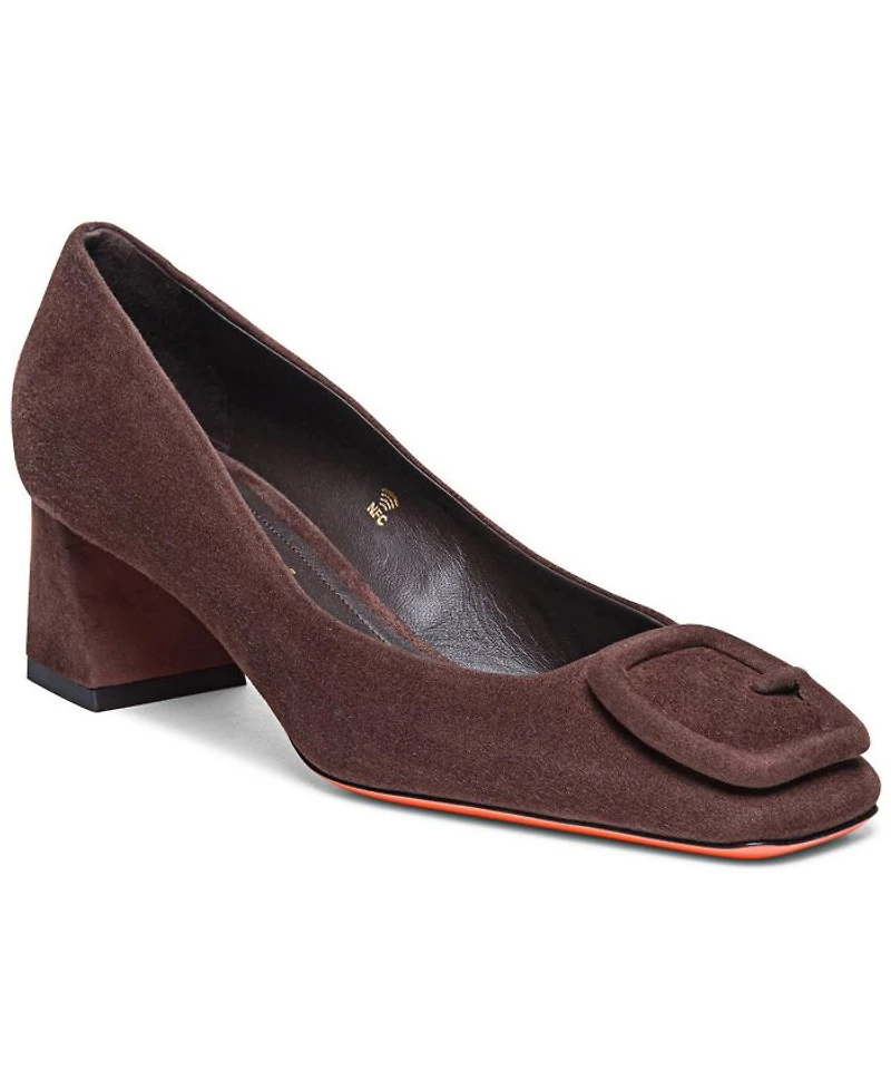 Women's Suede Low-Heel Pump