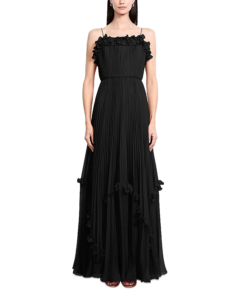 Bcbgmaxazria Shirring Ruffle Gown