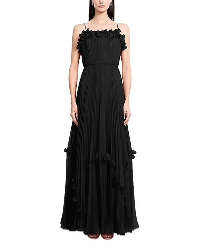Bcbgmaxazria Shirring Ruffle Gown