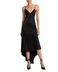 Alice and Olivia Luciana Deep V Asymmetrical Dress
