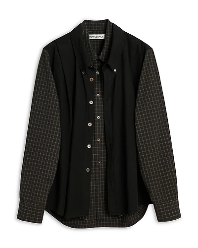 Our Legacy Vest-Layered Button-Down Shirt