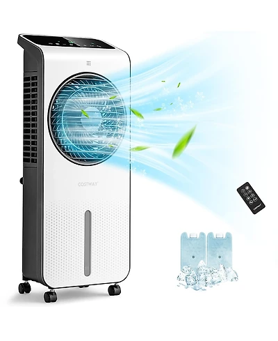 Costway Evaporative Air Cooler 3-in-1 Portable Swamp Cooling Fan with 12H Timer Remote