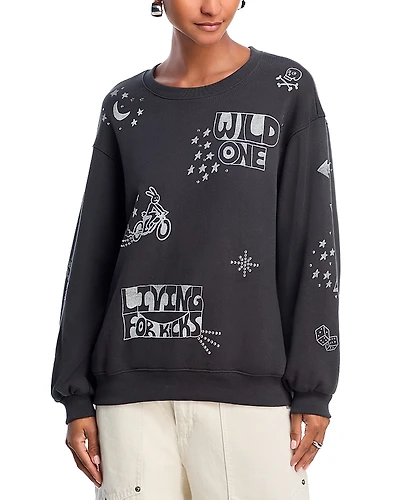 Mother The Drop Square Inset Sweatshirt