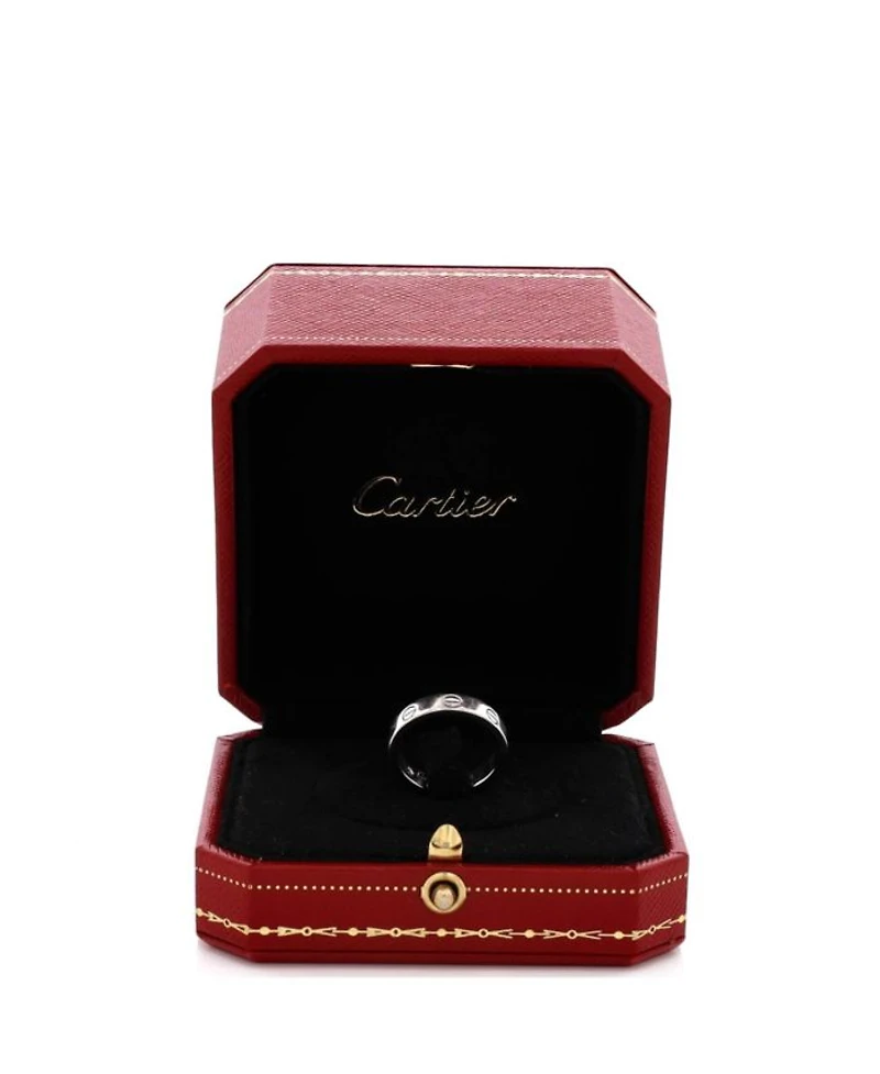 Love Wedding Band 1 Diamond Ring 18K White Gold with Diamond