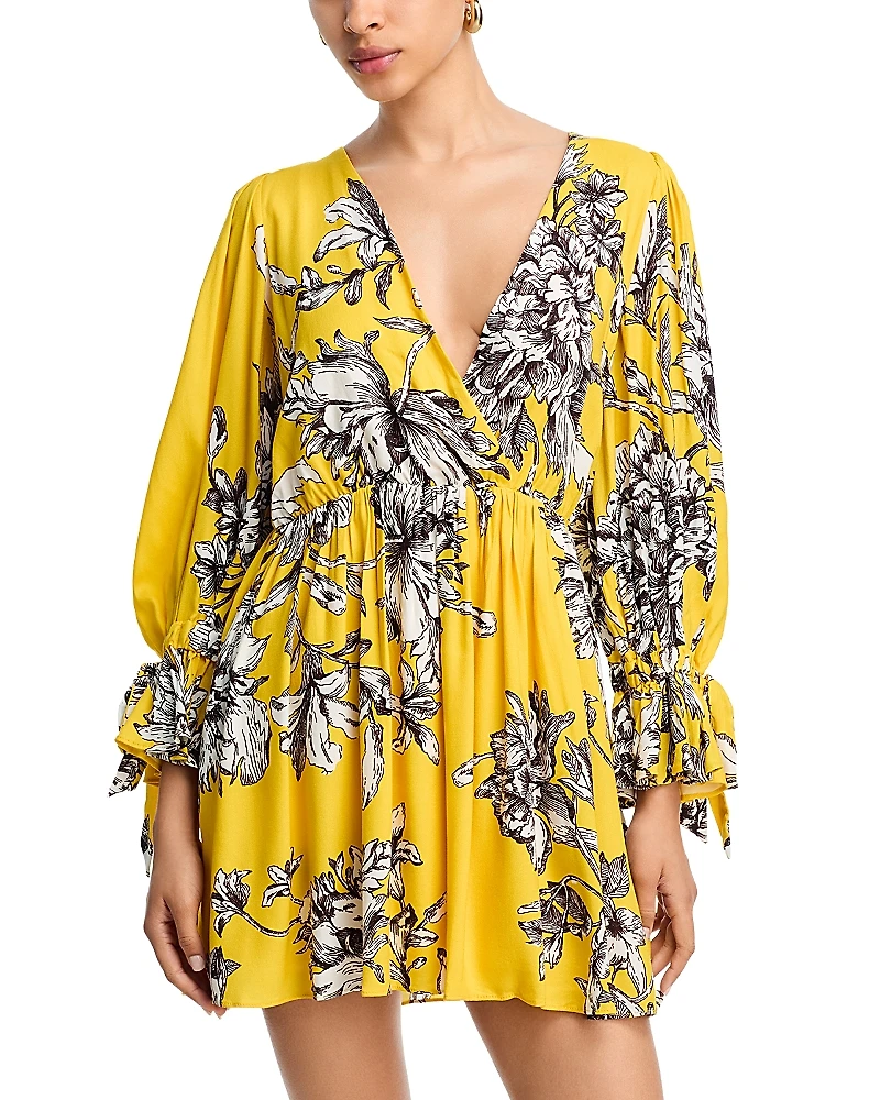 Alice and Olivia Clarissa Deep V Mini Dress