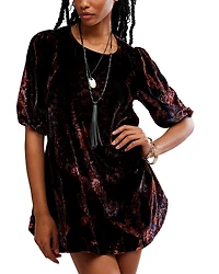 Free People Maye Printed Velvet Tunic Dress