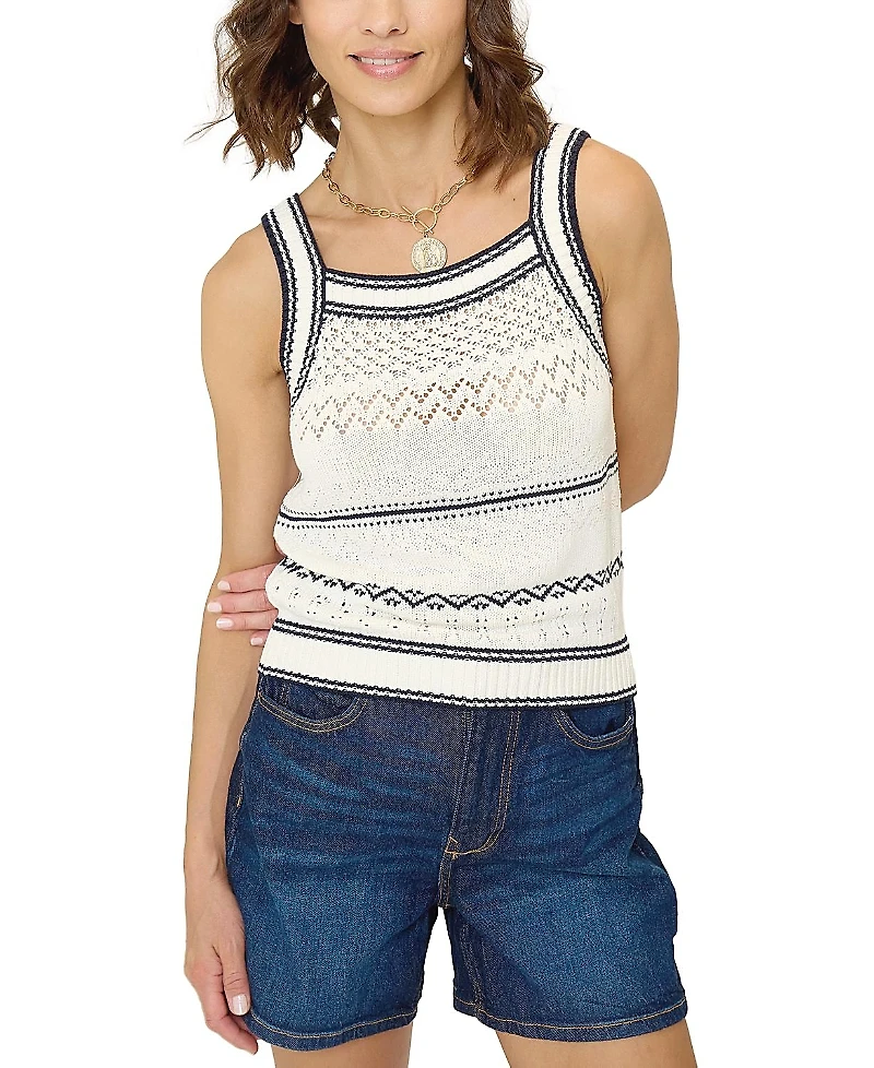 Central Park West Women's Emanuel Nautical Stripe Tank Top