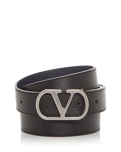 Valentino Garavani Men's VLogo Reversible Leather Belt