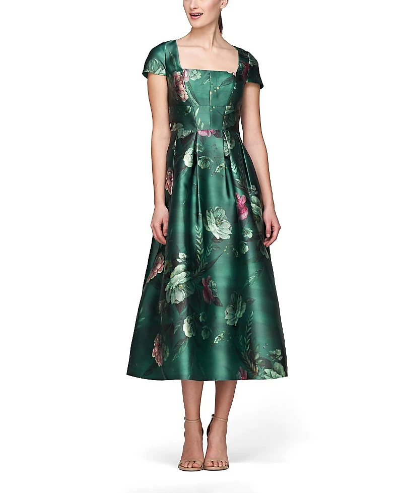 Kay Unger Tierney Tea Length Dress