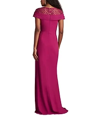 Yura Waterfall Flounce Gown