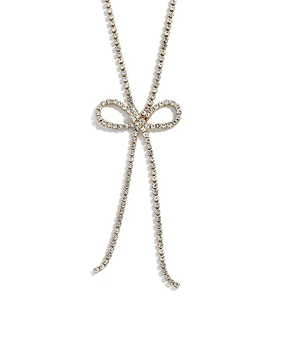 Baublebar Gigi Crystal Bow Lariat Necklace, 19-22