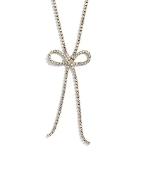 Baublebar Gigi Crystal Bow Lariat Necklace, 19-22
