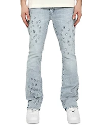 Purple Brand Flare Mono Embossed Jeans