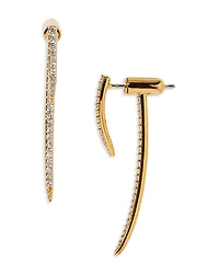 Nadri Pave Claw Front To Back Earrings