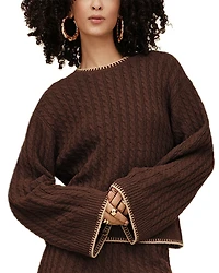 Ugg Cable Knit Whipstitched Sweater