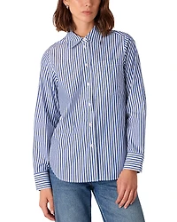 Whistles Relaxed Fit Stripe Shirt