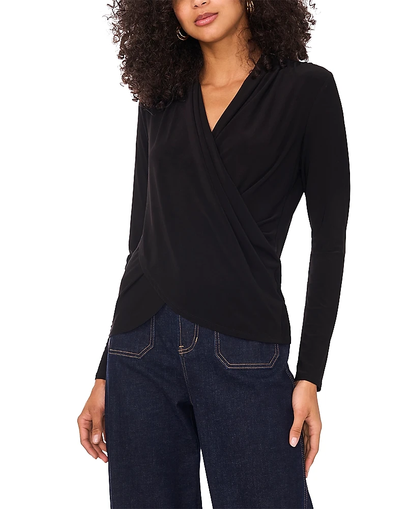 Vince Camuto Long Sleeve Wrap Top