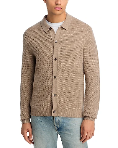 Madewell Merino Wool Tuck Stitch Button Down Sweater