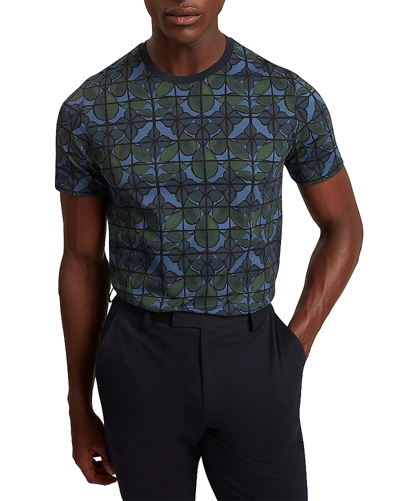 Ted Baker Jaakub Floral Geo Cotton Tee