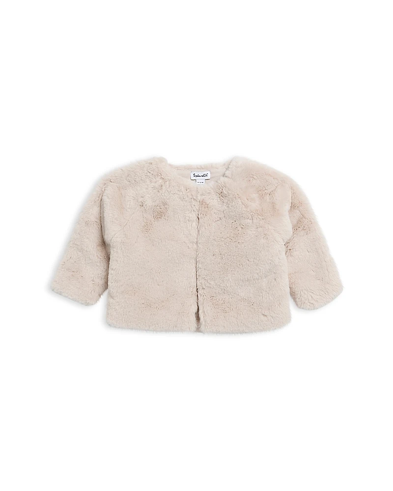 Splendid Girls' Faux Fur Fuzzy Jacket - Baby