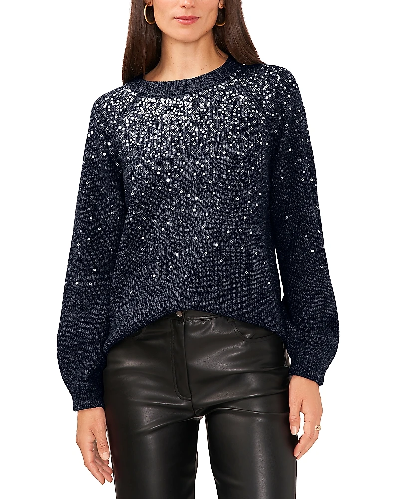 Vince Camuto Sequinned Raglan Sleeve Sweater
