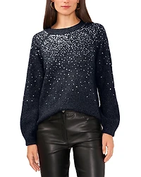 Vince Camuto Sequinned Raglan Sleeve Sweater