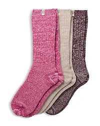 Ugg Rib Knit Slouchy Crew Socks, Pack of 3