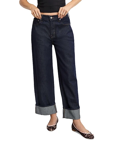 Good American Standard Baggy Cuffed Jeans