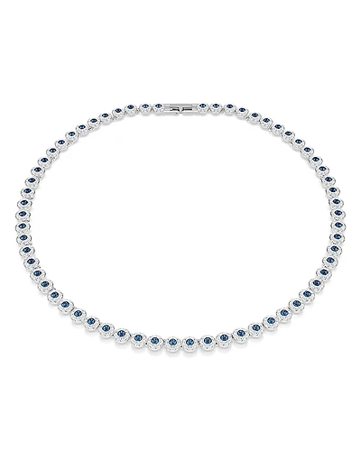Swarovski Una Blue & White Crystal Angelic Tennis Necklace, 14.875-15.75