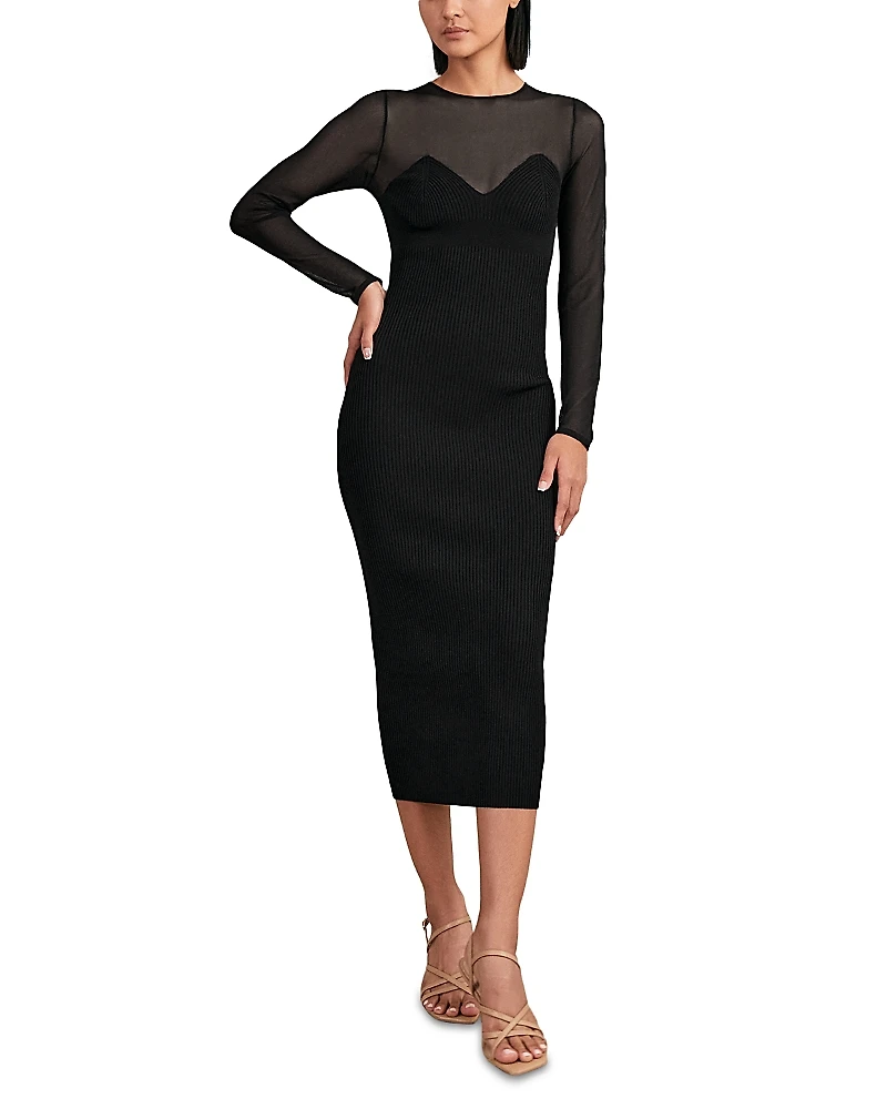 Reiss Lila Sheer Knitted Dress