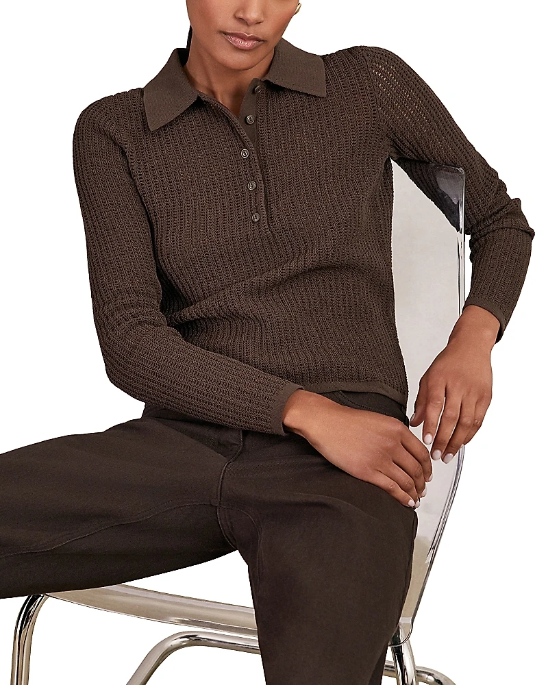 Reiss India Knit Polo Top