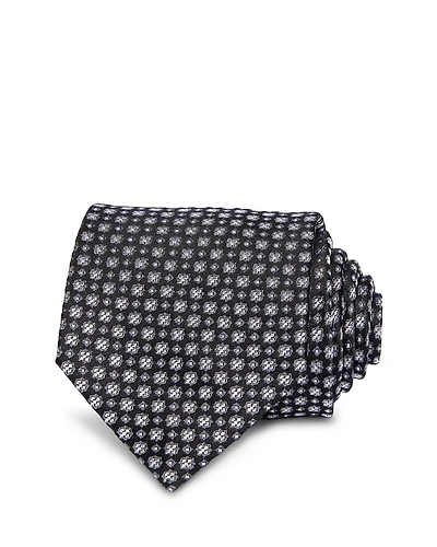 The Men's Store at Bloomingdale's Geo Floral Print Silk Neck Tie - Exclusive