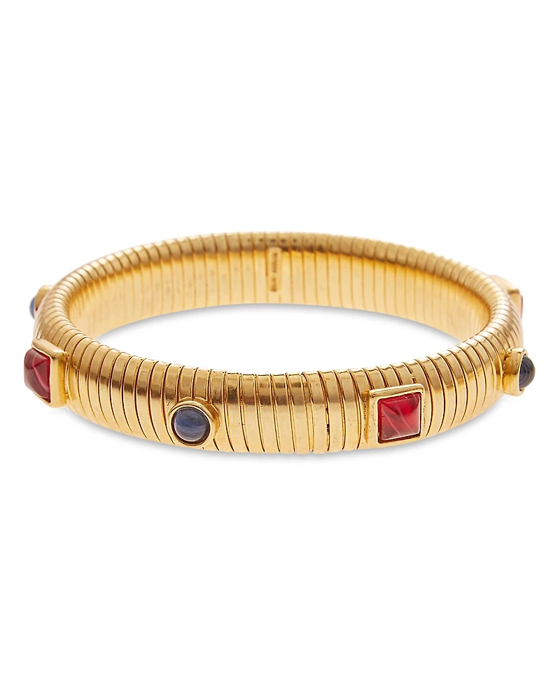 Ben Amun Mixed Color Stone Textured Bangle Bracelet