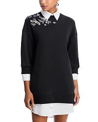 Cinq a Sept Justina Sweater Overlay Dress