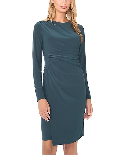 Vince Camuto Ruched Asymmetric Long Sleeve Dress
