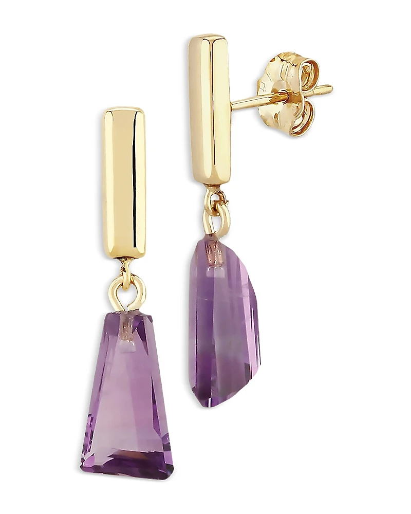 Bloomingdale's Fine Collection Amethyst Trapezoid Drop Earrings
