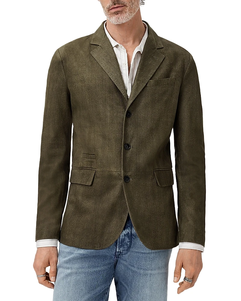 John Varvatos Rind Leather Jacket