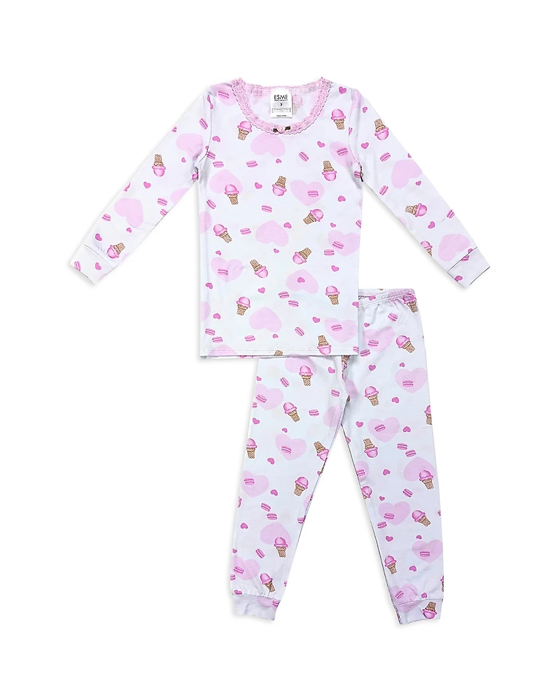 Esme Girls' Long Sleeved Printed Pajama Set