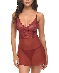 Oh La Cheri Davina Sheer Babydoll Dress