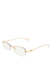 Le Specs Enigmatic Rectangle Blue Light Glasses, 58mm