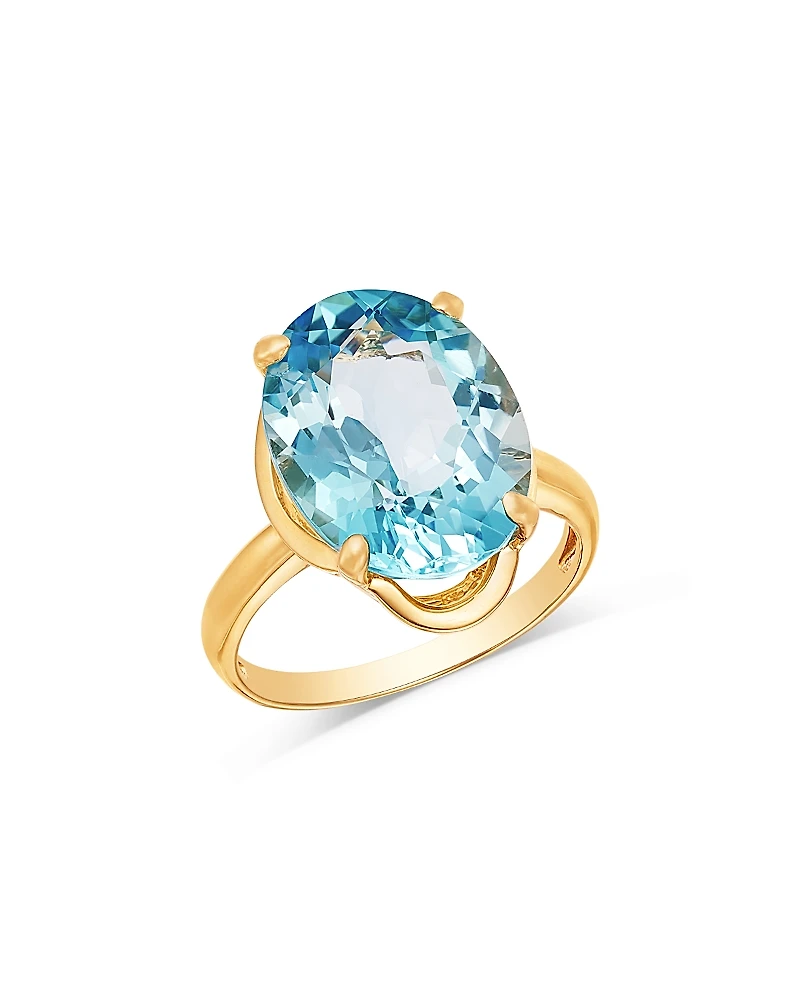Bloomingdale's Fine Collection Sky Blue Topaz Oval Ring