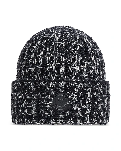 Moncler Wool Blend Logo Patch Beanie