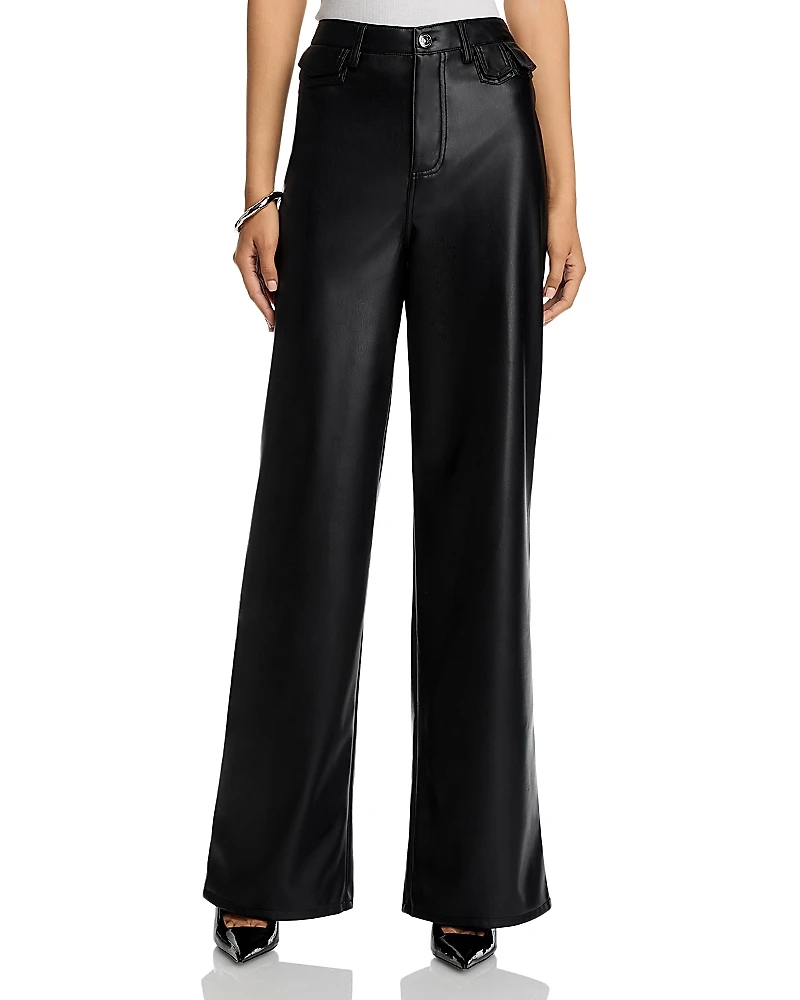 Steve Madden Geraldine Faux Leather Bootcut Pants